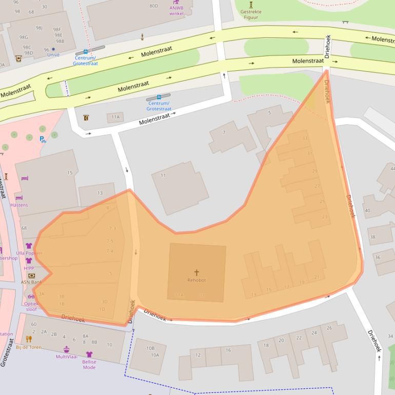 Kaart van postcodegebied 6711DH.