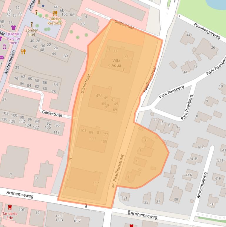 Kaart van postcodegebied 6711DS.