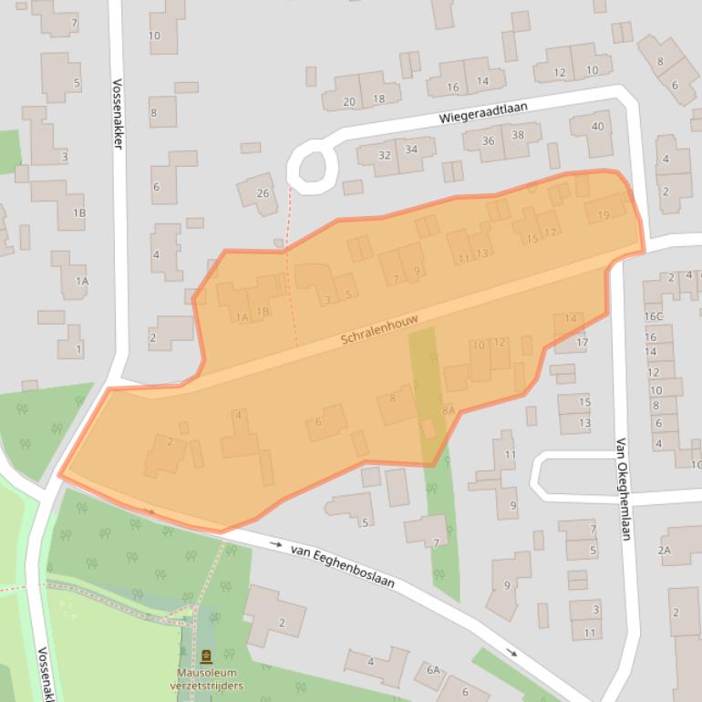 Kaart van postcodegebied 6711EA.