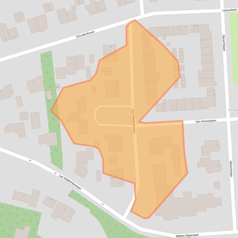 Kaart van postcodegebied 6711EC.