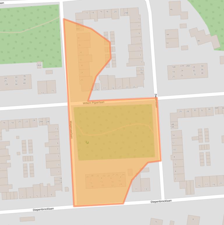 Kaart van postcodegebied 6711GB.