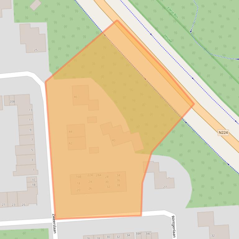 Kaart van postcodegebied 6711GG.