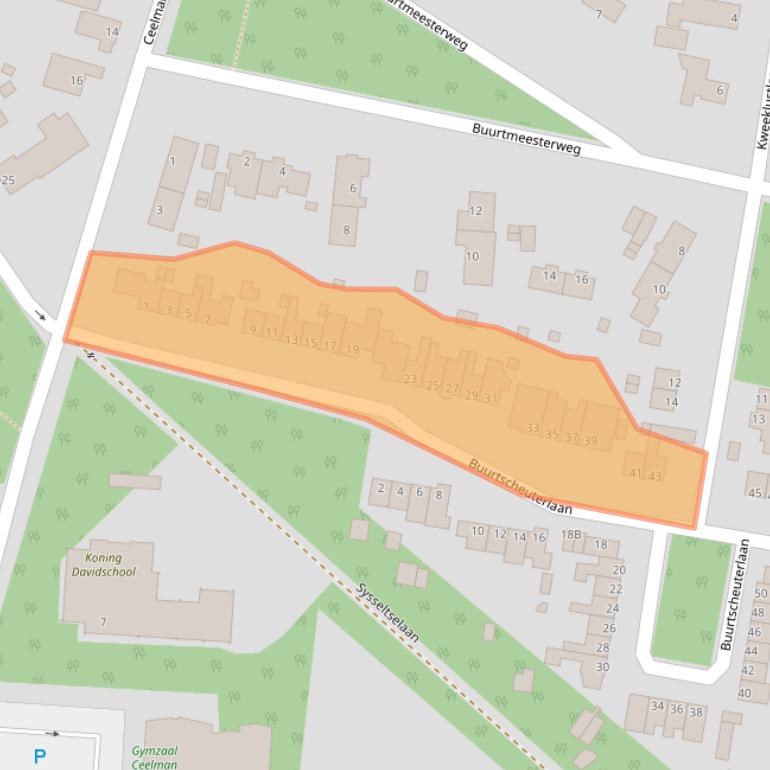 Kaart van postcodegebied 6711HR.