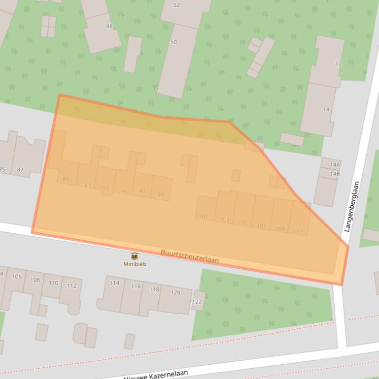 Kaart van postcodegebied 6711HT.