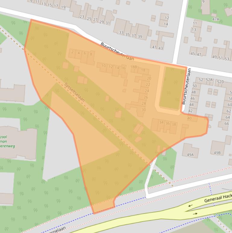 Kaart van postcodegebied 6711HV.