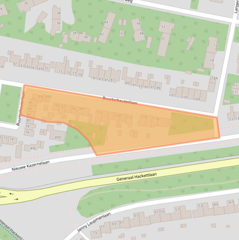 Kaart van postcodegebied 6711HX.