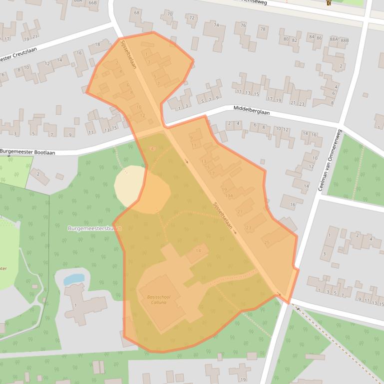 Kaart van postcodegebied 6711JE.