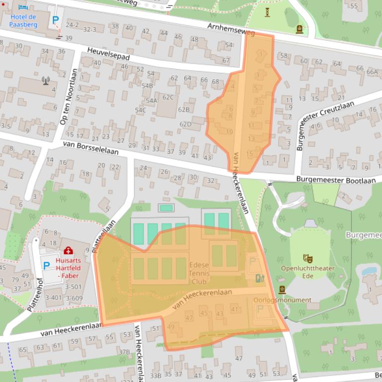 Kaart van postcodegebied 6711JM.