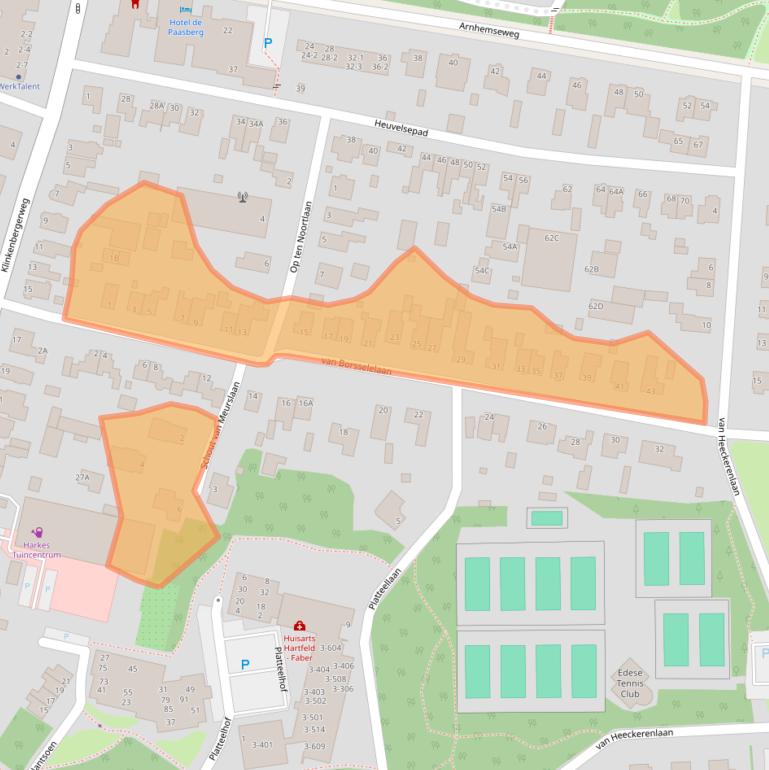 Kaart van postcodegebied 6711JT.