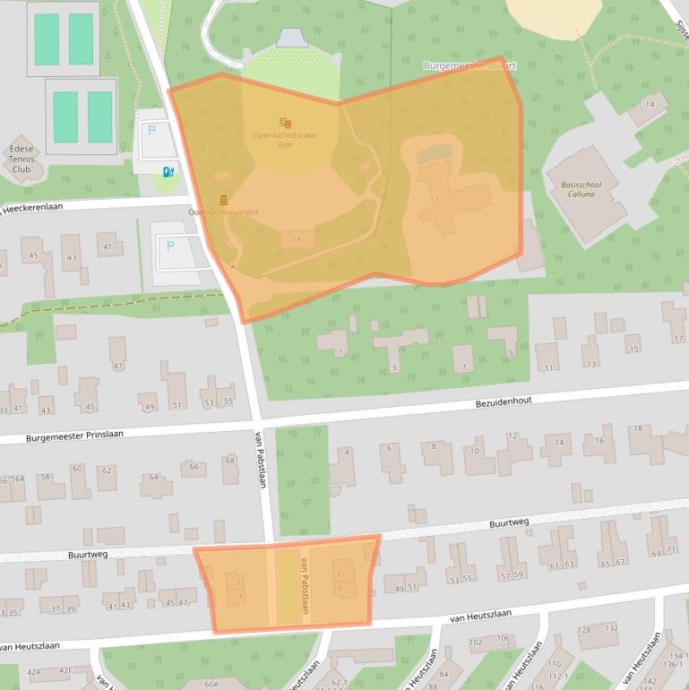 Kaart van postcodegebied 6711JW.