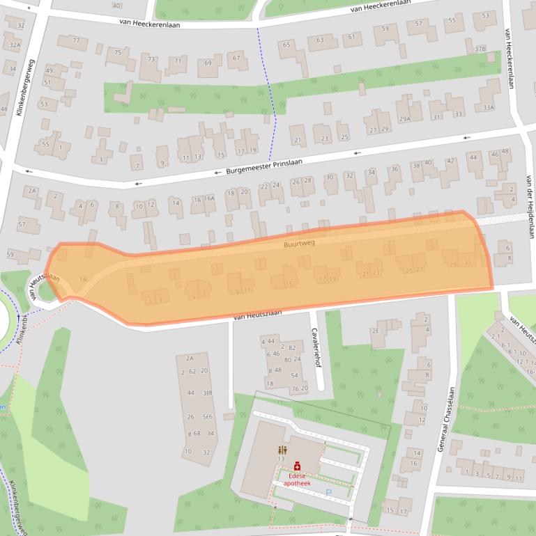 Kaart van postcodegebied 6711KK.