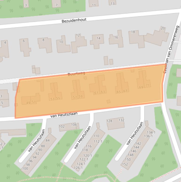 Kaart van postcodegebied 6711KM.
