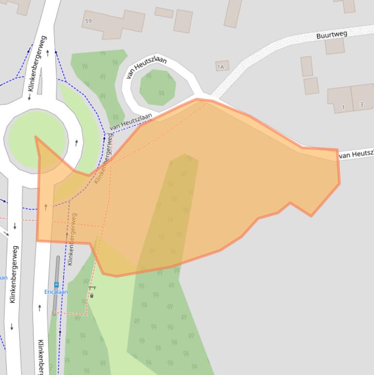 Kaart van postcodegebied 6711LA.