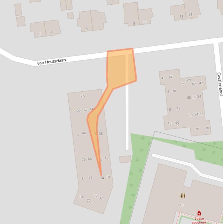 Kaart van postcodegebied 6711LL.