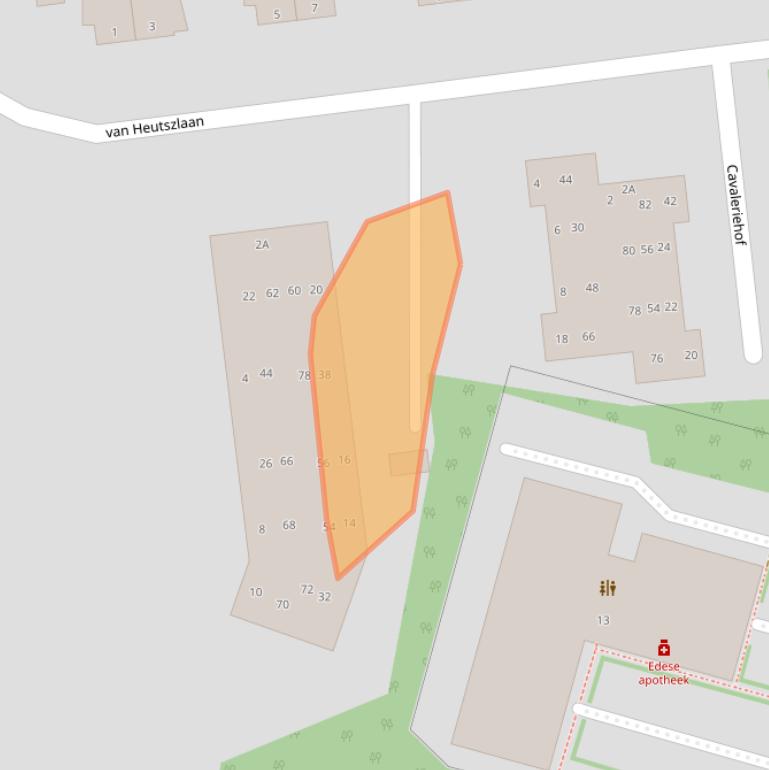 Kaart van postcodegebied 6711LM.