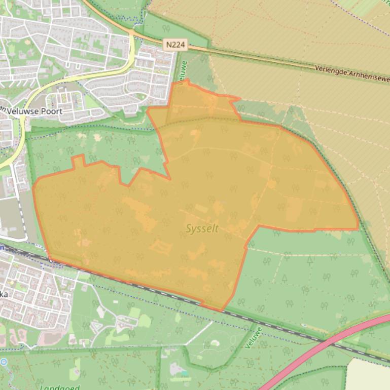 Kaart van postcodegebied 6711LV.