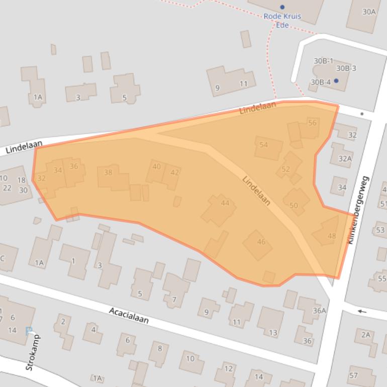 Kaart van postcodegebied 6711MV.