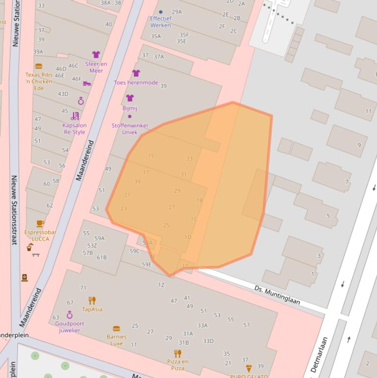 Kaart van postcodegebied 6711MW.