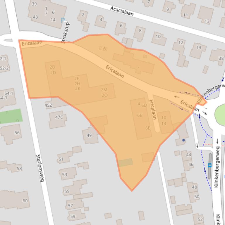 Kaart van postcodegebied 6711MZ.