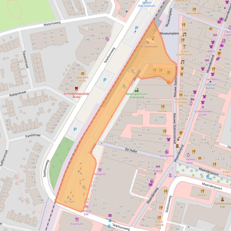Kaart van postcodegebied 6711NA.