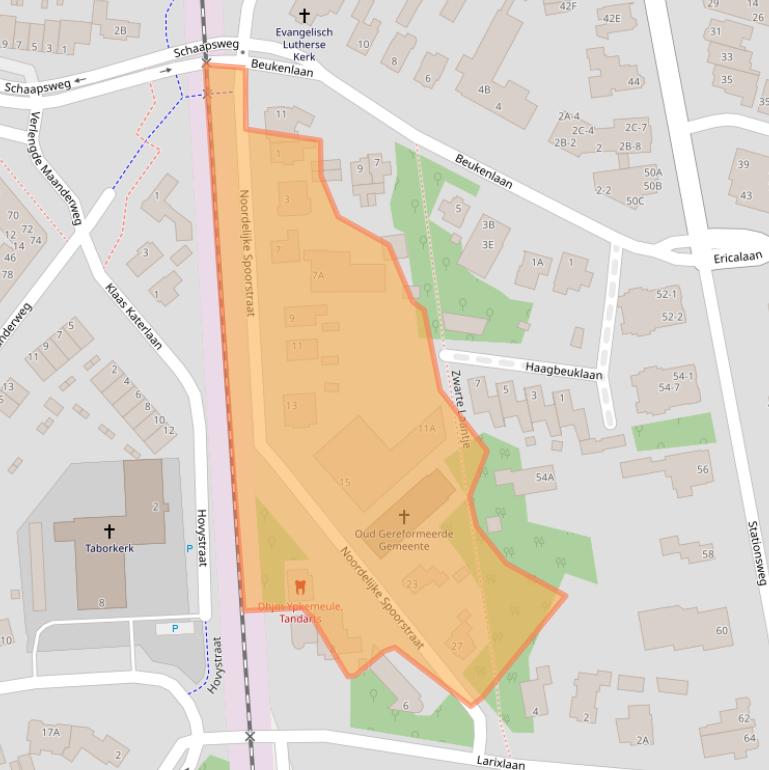 Kaart van postcodegebied 6711NJ.