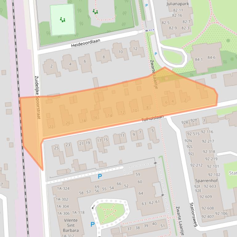 Kaart van postcodegebied 6711NS.