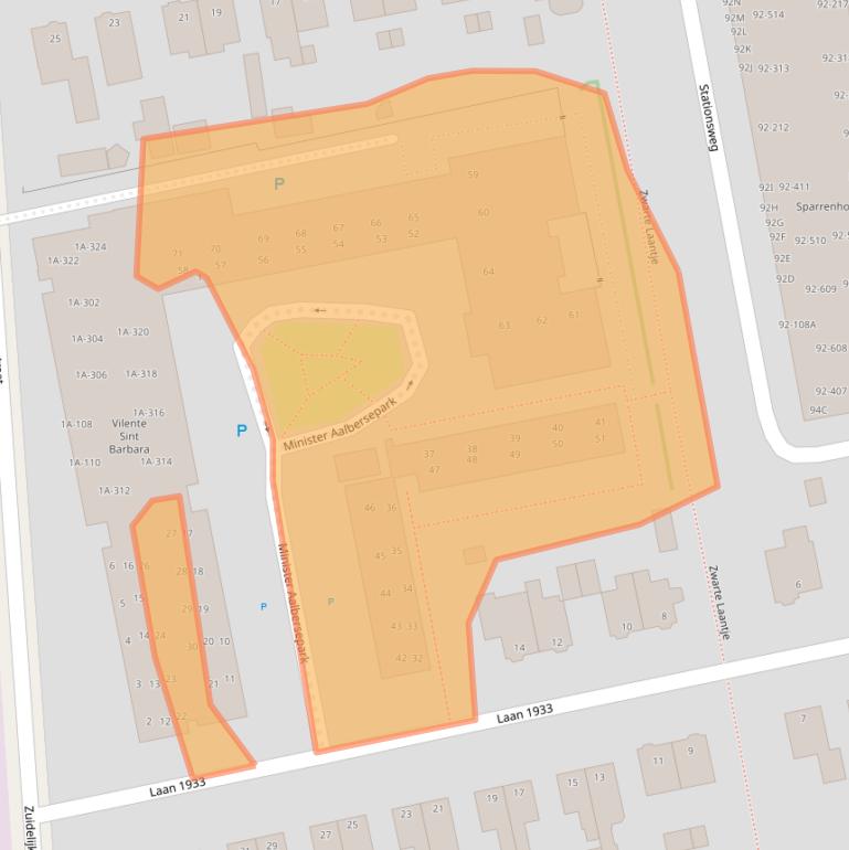 Kaart van postcodegebied 6711NW.