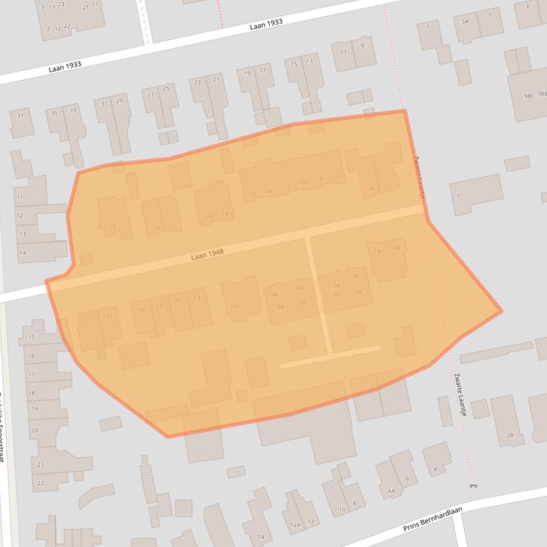Kaart van postcodegebied 6711PA.