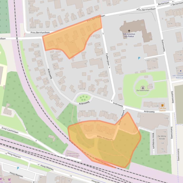 Kaart van postcodegebied 6711PB.