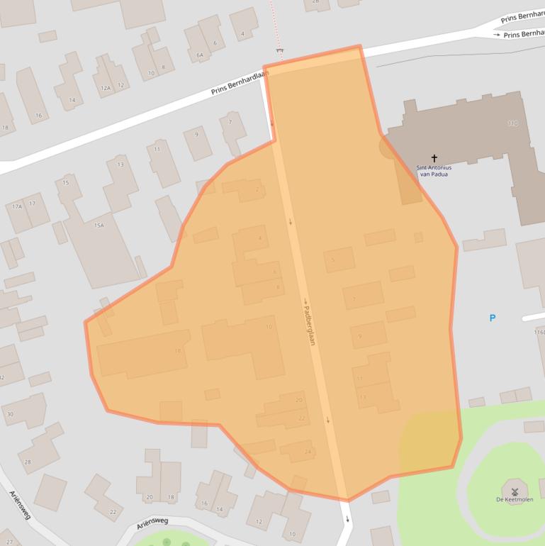 Kaart van postcodegebied 6711PD.