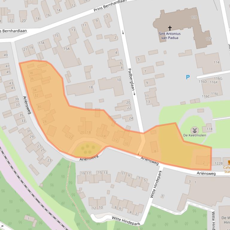 Kaart van postcodegebied 6711PG.