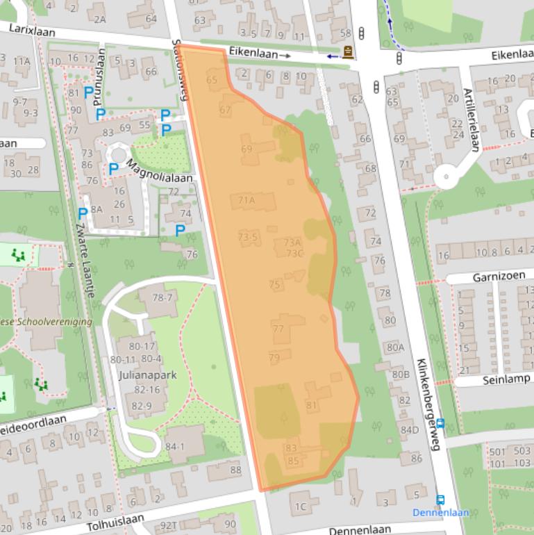 Kaart van postcodegebied 6711PL.