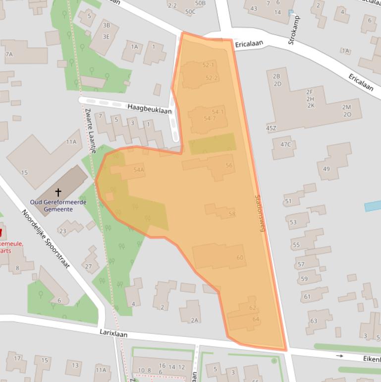 Kaart van postcodegebied 6711PT.
