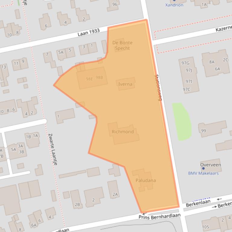 Kaart van postcodegebied 6711PX.