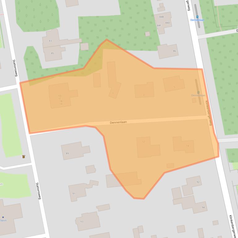Kaart van postcodegebied 6711RA.