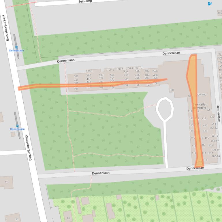 Kaart van postcodegebied 6711RC.