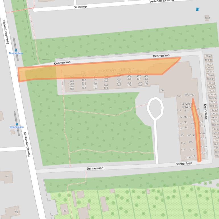 Kaart van postcodegebied 6711RG.