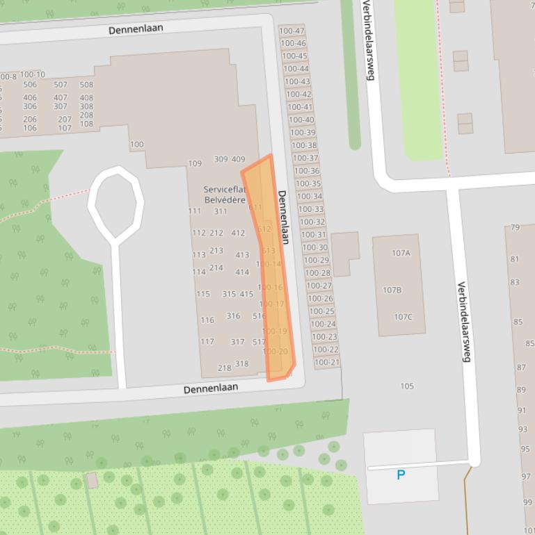 Kaart van postcodegebied 6711RH.