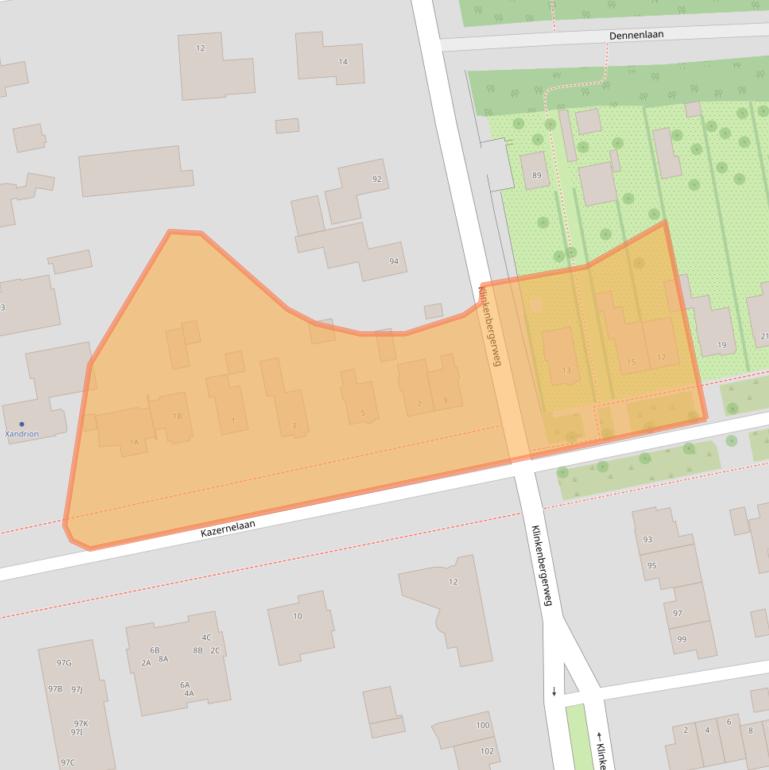 Kaart van postcodegebied 6711RJ.