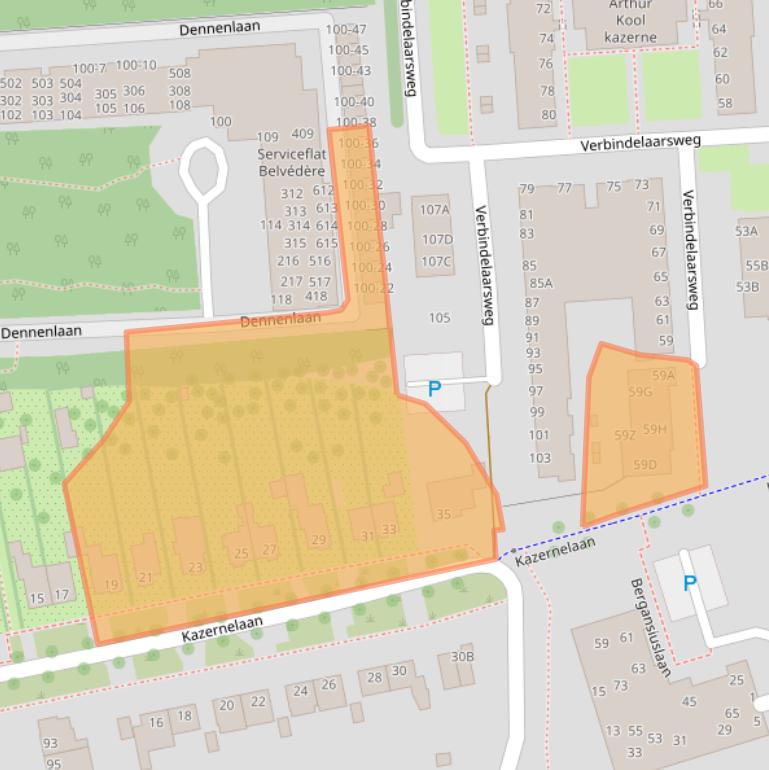 Kaart van postcodegebied 6711RK.