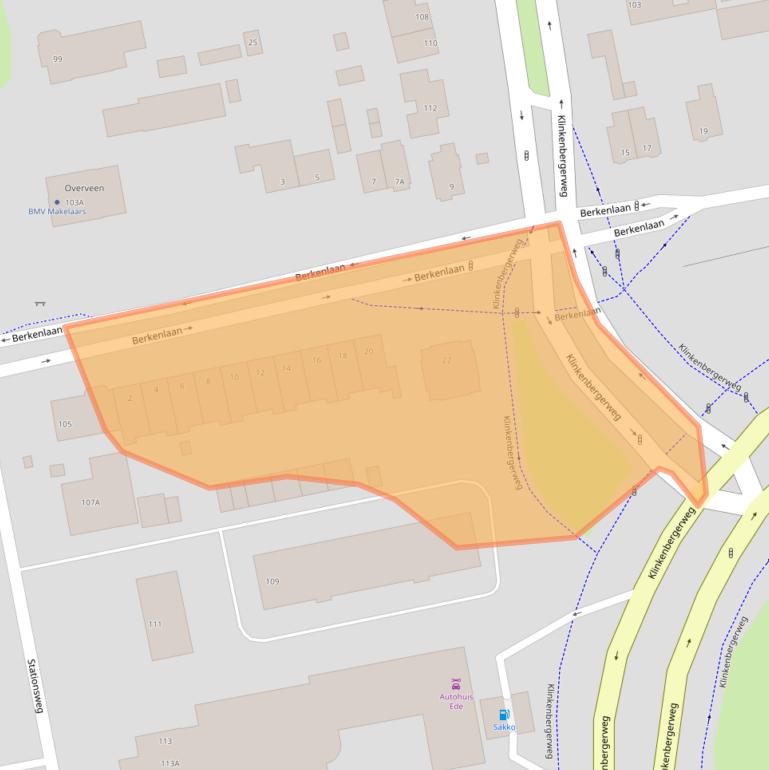 Kaart van postcodegebied 6711RN.