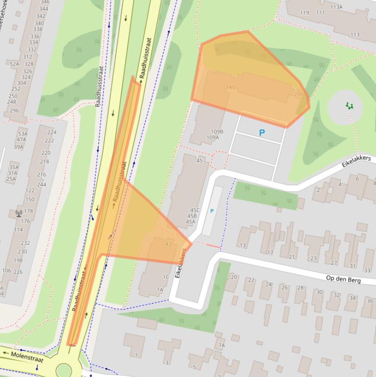 Kaart van postcodegebied 6711TD.