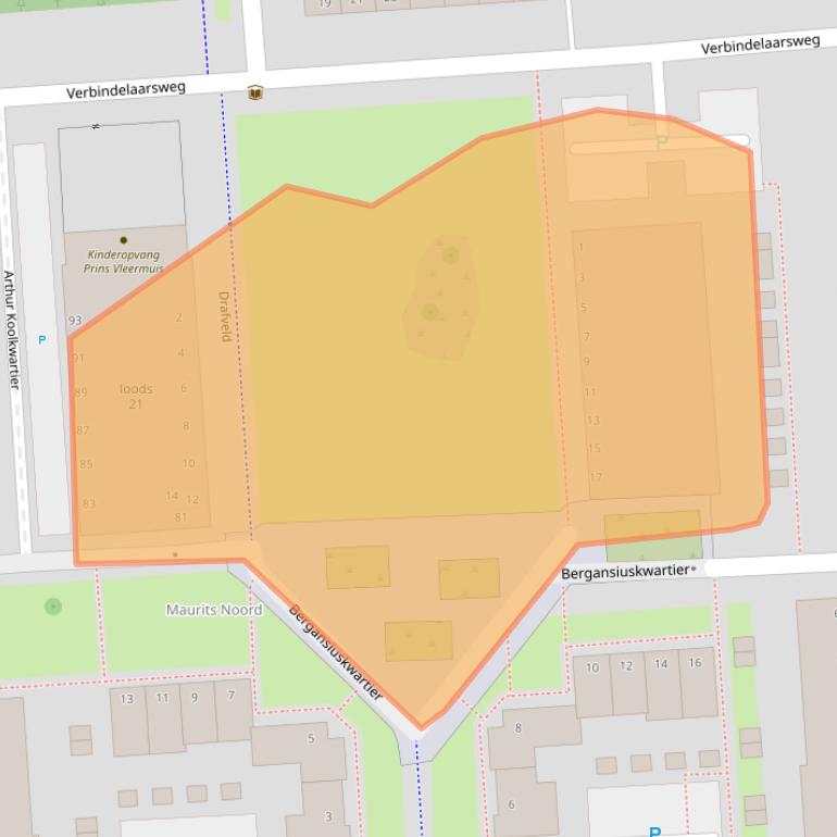 Kaart van postcodegebied 6711VJ.