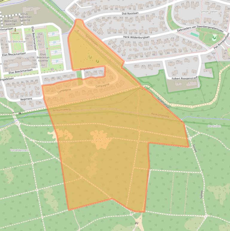 Kaart van postcodegebied 6711VP.