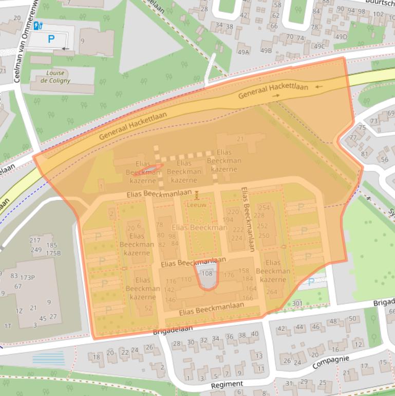 Kaart van postcodegebied 6711VS.