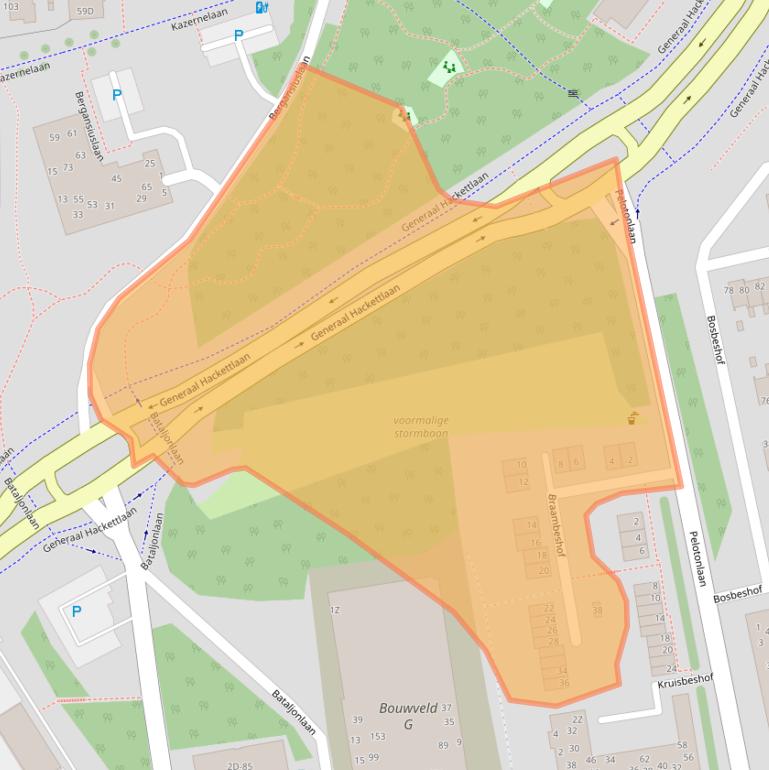 Kaart van postcodegebied 6711WJ.
