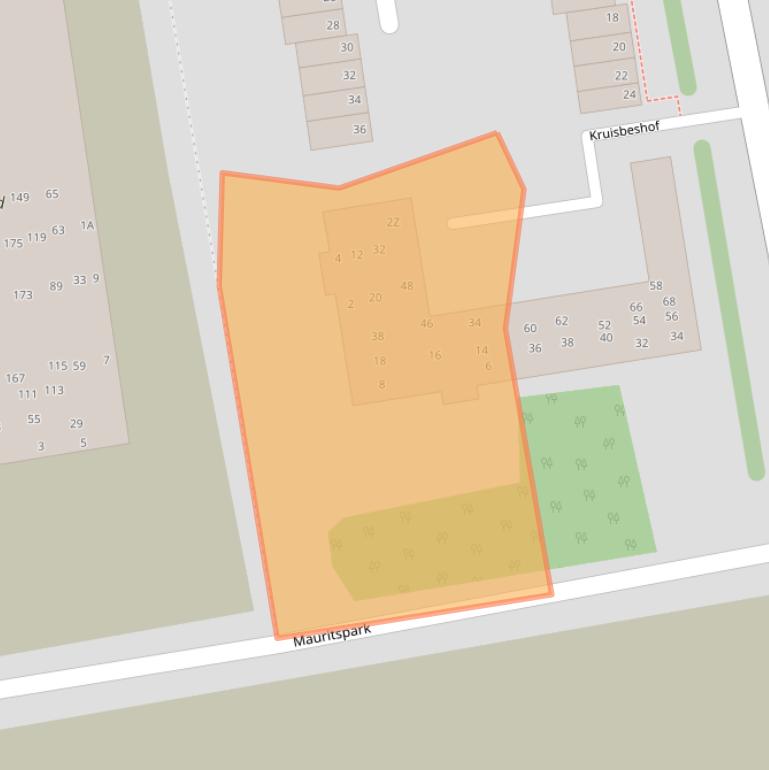 Kaart van postcodegebied 6711WK.