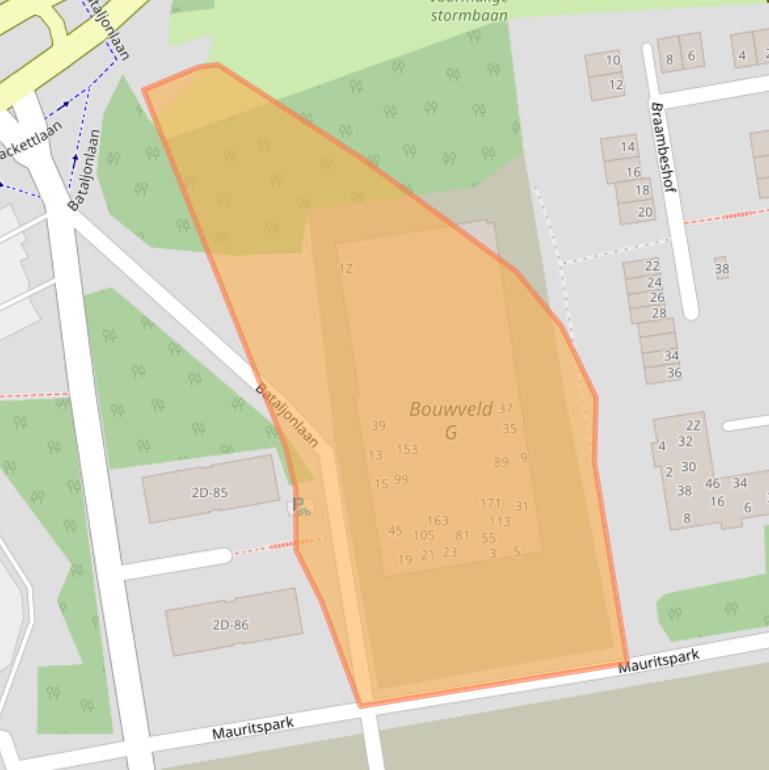 Kaart van postcodegebied 6711WM.