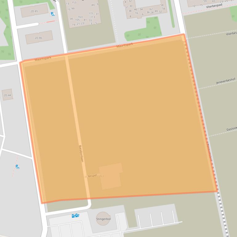 Kaart van postcodegebied 6711WR.