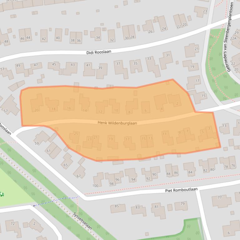 Kaart van postcodegebied 6711XC.